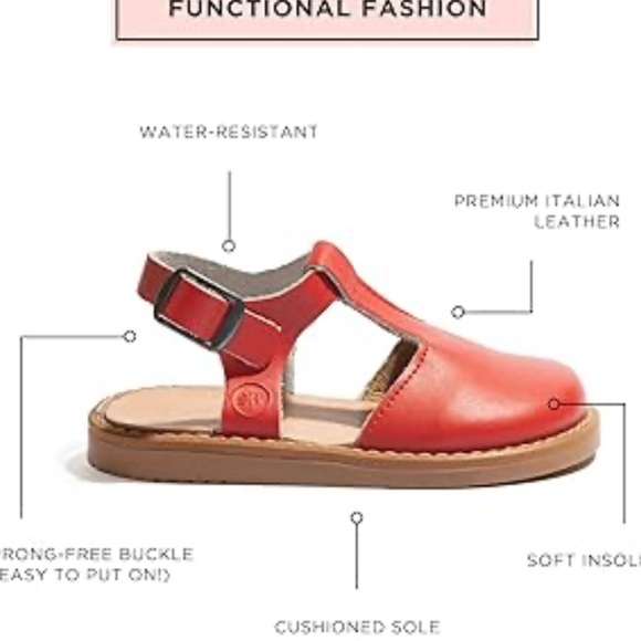 Freshly Picked Cherry Newport red leather clog size 4 - Picture 2 of 4